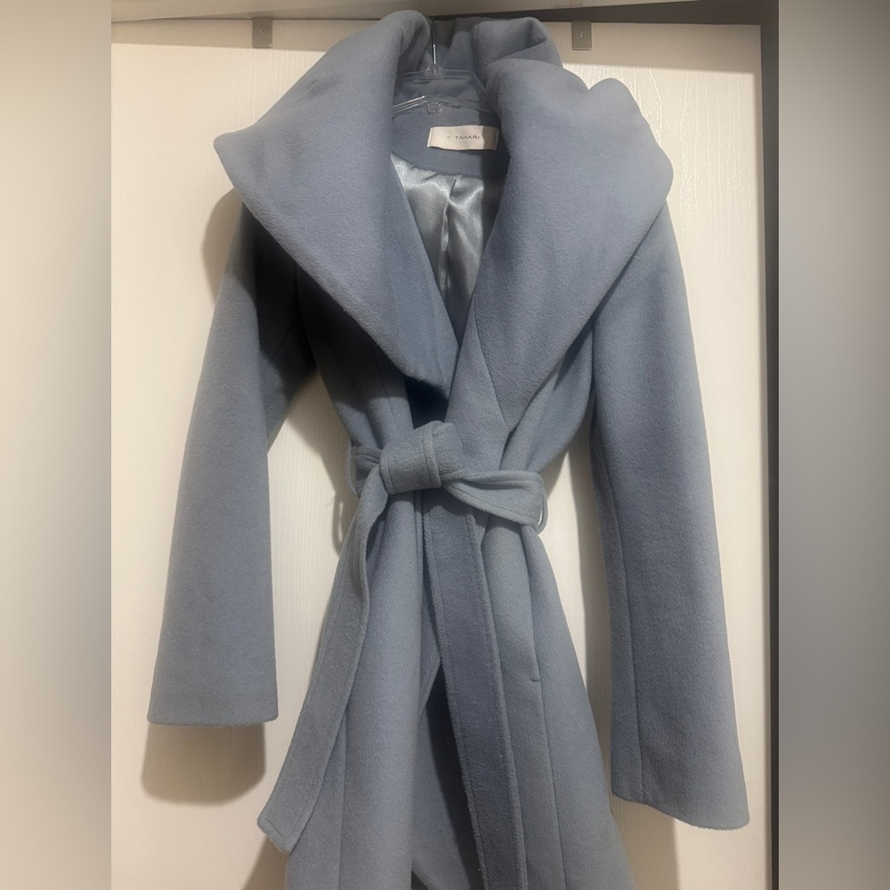T Tahari wool wrap coat